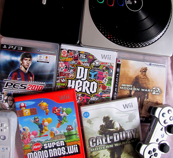 Foto dos games que estão na minha casa no feriado